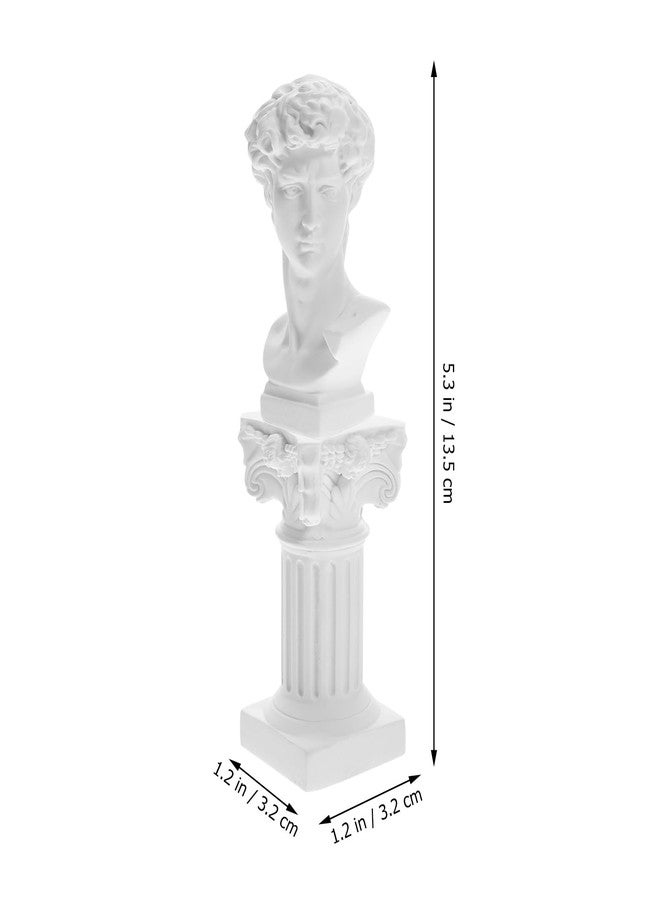 Yardenfun 1 Set Statue Ornaments Roman Figurine Greek Bust Vintage Home Decor Home Accents Decor Plaster Bust Sculpture Vintage Ornaments Resin David Sculpture Bookshelf White Goddess Value - Image 5